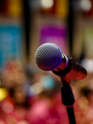 Live event production with stage lighting